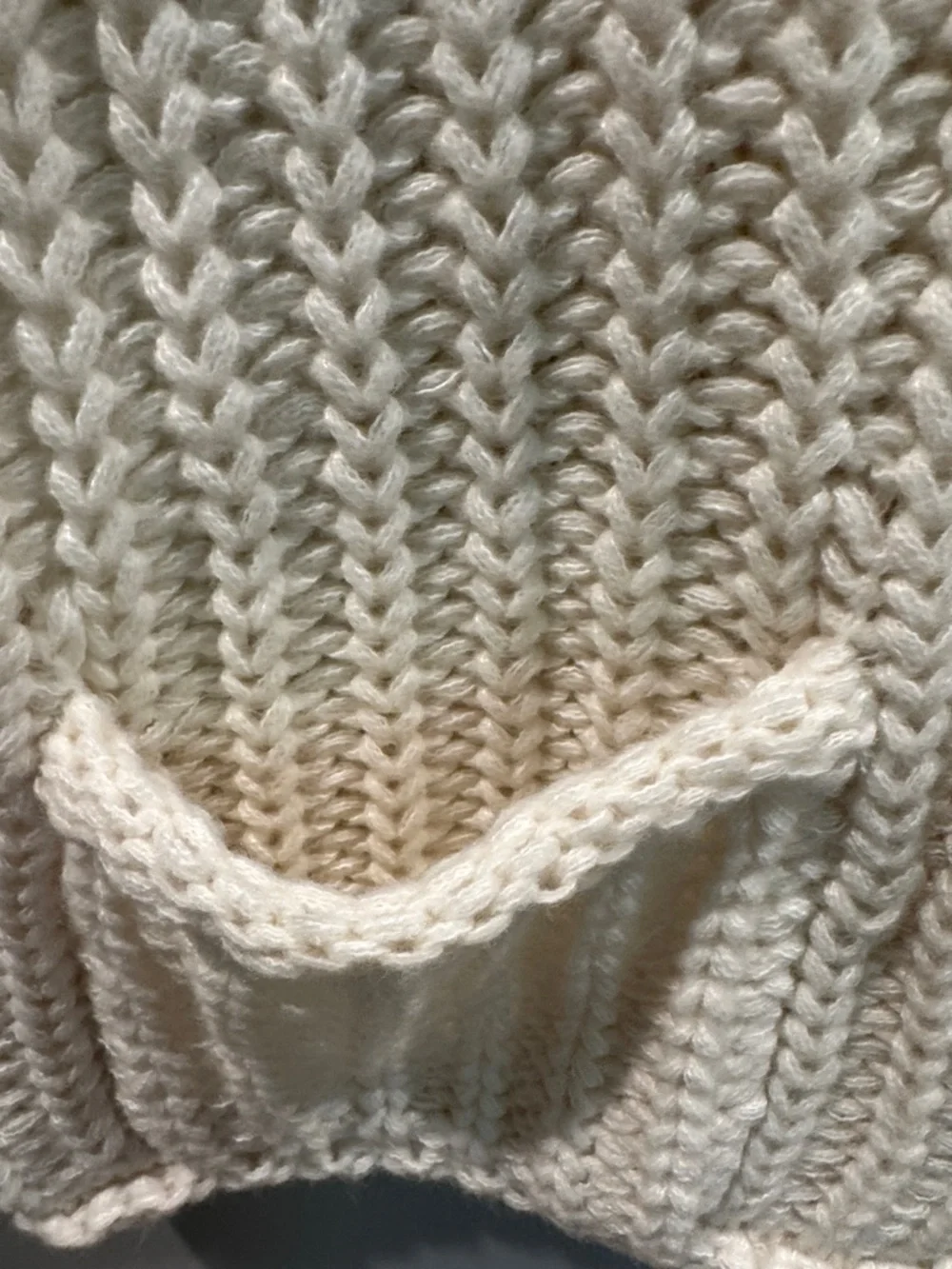 Cropped Cream Chunky Knit Button Vest